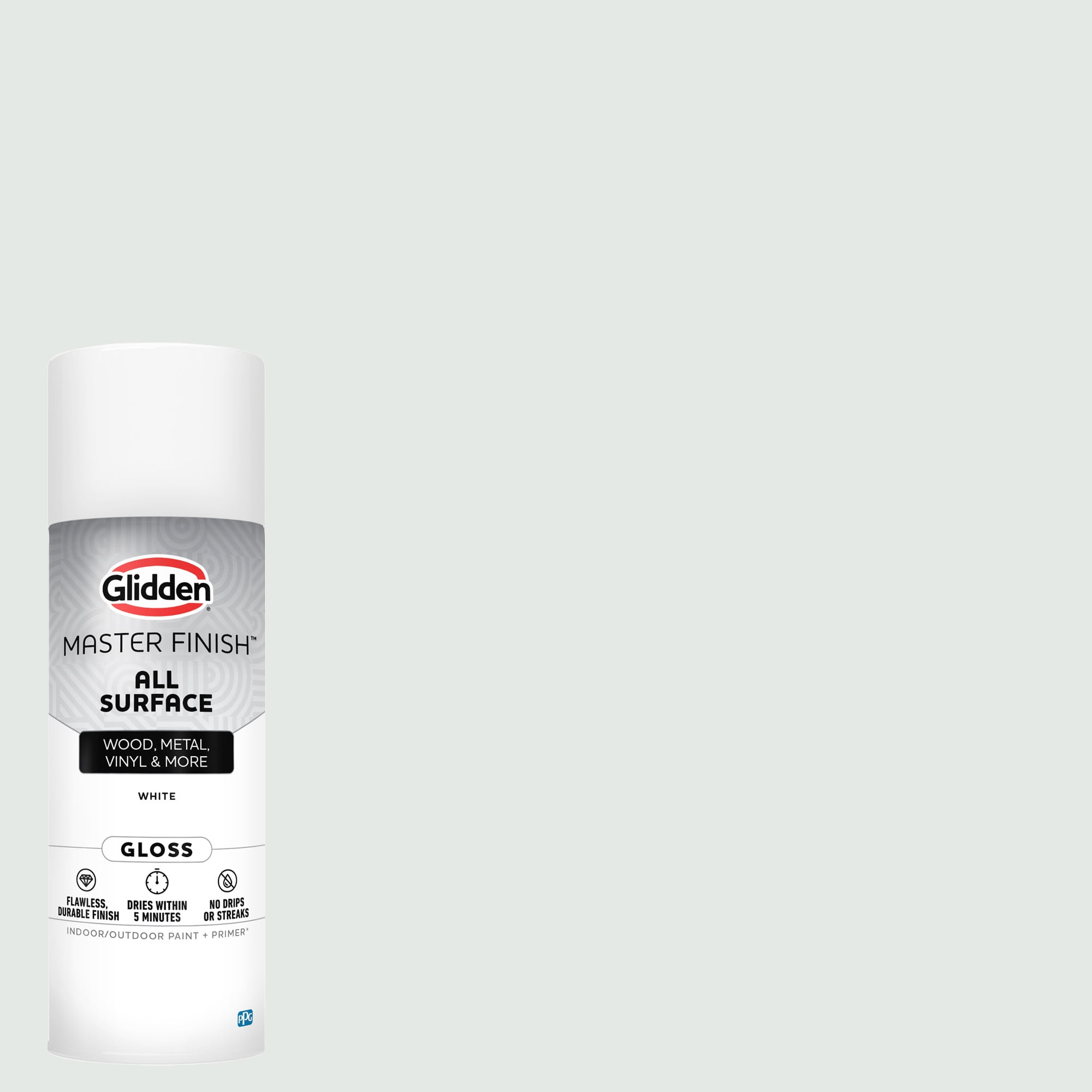 (6 pack) Glidden 12 oz. Gloss White Interior/Exterior All Surface Spray Paint and Primer