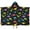 Black Cartoon Colorful-1, variant on Black Cartoon Dinosaurs Colorful Leaves Pattern Hooded Bath Towel,60"x35" for Ages 3 To 12 Kids, Quick Dry Lightweight Soft Microfiber Hood Beach Towel Cover Up for Kids