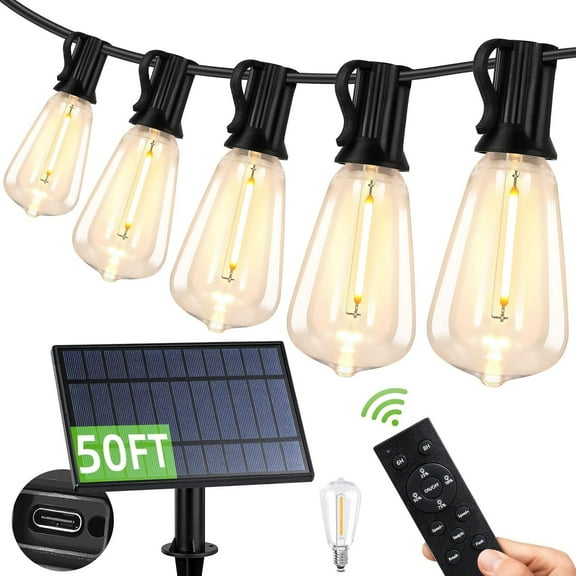 Nordic Hygge 50FT Solar String Lights