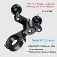 thumbnail image 4 of AIR-Aluminum Alloy Double 1'' Ball Handlebar Mount for Rails 0.5'' to 1.26'' in Diameter, for RAM Mounts 1 Inch Ball Socket Arm & Bike Motorcycle Phone Mount Holder, 360 Rotation Design, 4 of 4