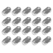 WHAMVOX Universal Car Wheel Nut Screw Bolt for Repair Compatible with Vehicles Silver Metal 20pcs 12x1.5