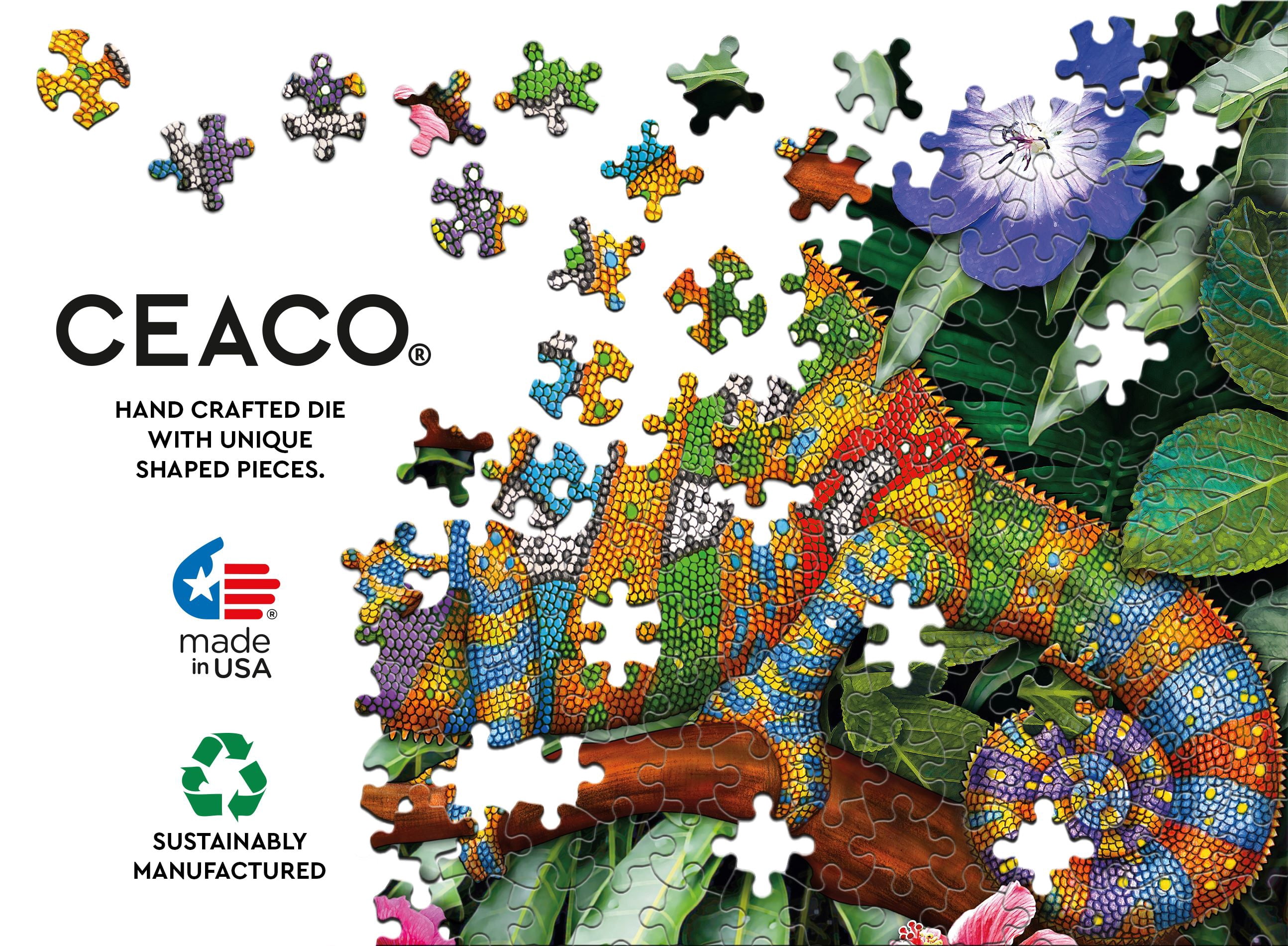 43.5cmx31.5cm シャガールタッチの絵“BUNKAMURA” Ceaco Colorful Chameleon Sensory (Tim Jeffs) 750 Piece