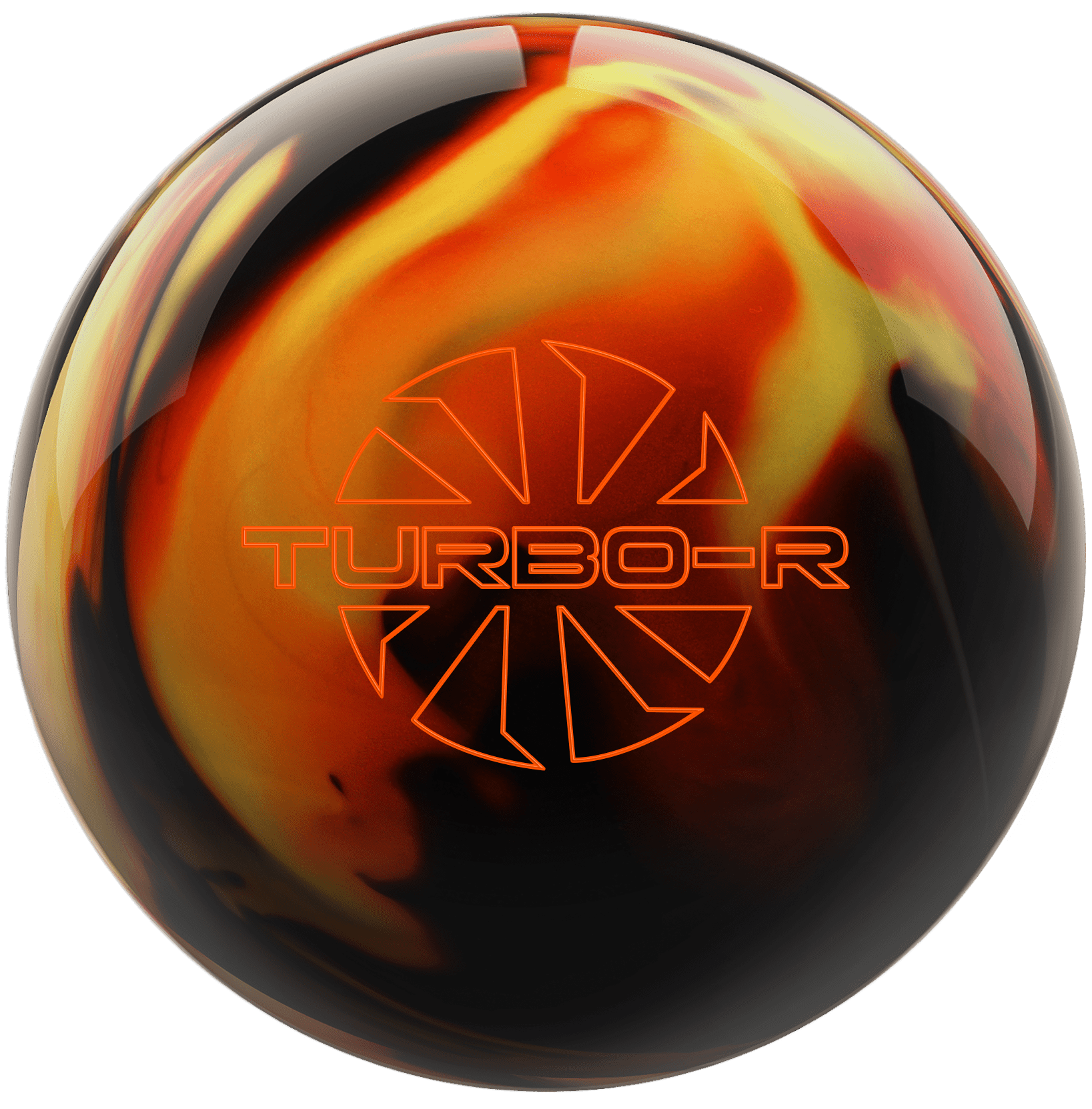 Black/Copper/Yellow 14lbs Ebonite Turbo/R Bowling Ball 