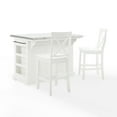 thumbnail image 6 of Crosley Furniture Julia Stainless Steel Top Island W/X-Back Stools- White/Stainless Steel, 6 of 12