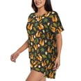 thumbnail image 2 of "Wukai Forest Squirrel Women's Pajama Set - Short-Sleeve Top and Shorts with Elastic Waistband and Pockets for Loungewear, Yoga, and Casual Wear-X-Large, 2 of 8