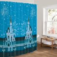 thumbnail image 4 of Cute Cartoon Shower Curtain Blue Castle Children Cartoons Kids Shower Curtain Sets Waterproof Polyester Fabric Bathroom Curtains with 12 Hooks, 72 x 72 Inches, 4 of 6