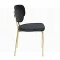 thumbnail image 2 of Gold Metal & Black Velvet Set of 2 Contemporary/Glam Dining Chairs by LumiSource, 2 of 5