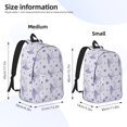 thumbnail image 3 of Honeii Bouquet and Lavender Flowers Print Canvas College Laptop Backpack, Durable Rucksack Travel Notebook Bag School Backpack Book Bag for Men Women-Small, 3 of 7