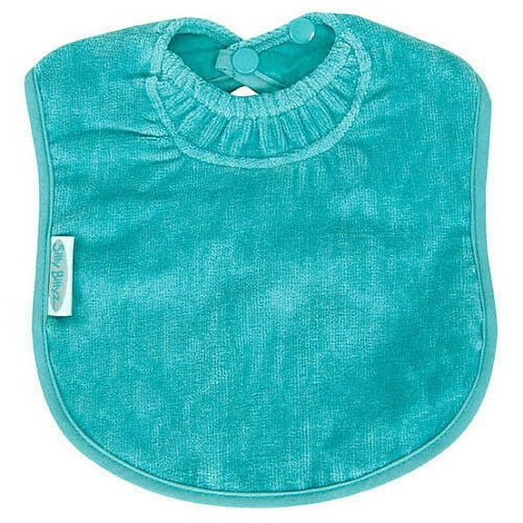 Silly Billyz Snuggly Premium Cotton Towel Toddler Bib with Secure Snap ( Aqua)