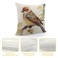 thumbnail image 4 of SHANXI Throw Pillow Covers for Couch Baby Sparrow Bird Bed Or Sofa Pillows Case A Hand Watercolor Painted Cute Brown Baby Sparrow Bird Sit Branch Decorative Square Linen Cushion Covers  22x22in, 4 of 5