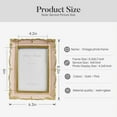 thumbnail image 5 of 4x6 Vintage Picture Frame Pink and Gold Photo Frame, 4 by 6 Picture Frames Ornate Textured Hand-Crafted Resin with Glass Front for Tabletop Display, Retro Design Home Decor, 5 of 9
