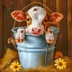 thumbnail image 1 of (ZSH1012) Resina Diamante Serie Animal Vaca Cubo Diamantes 30*30CM, 1 of 9