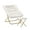 Ivory Faux Shearling Fabric/Soft Gold Frame, variant on BizChair 28" Oversized Portable Faux Shearling Folding Saucer Chair with Folding Ottoman for Dorm, Bedroom, Ivory Faux Shearling/Soft Gold Frame