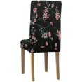 thumbnail image 4 of RYLABLUE Trendy Floral Design Stretch Chair Cover Protector Seat Slipcover for Dining Room Hotel Wedding Party Set of 4, 4 of 5