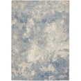 thumbnail image 2 of Inspire Me! Home Decor Joli Abstract Modern Ivory Blue 5'3" x 7'3" Area Rug, (5' x 7'), 2 of 7