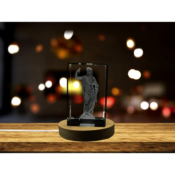 Athena 3D Engraved Crystal Keepsake/Gift/Decor/Collectible/Souvenir