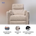 thumbnail image 4 of Blue Room Sillón Reclinable Giratorio con Mecedora-Eléctrico Ashford -Tela Acolchonada, 4 of 8