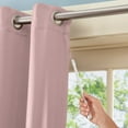 thumbnail image 3 of Sun Zero Bartlett Grommet Room Darkening Extra Wide Patio Curtain Panel, 100"x84", Blush Pink, 3 of 7