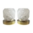 thumbnail image 3 of Bergamo Art Gold Brass Bathroom Faucet with White Rock Crystal Handles, 3 of 6