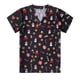 thumbnail image 1 of Camiseta de manga corta con estampado elástico, temática navideña, verano, para médicos, enfermeras, spa, salón de belleza, tienda de mascotas, ropa de lavado, 1 of 5