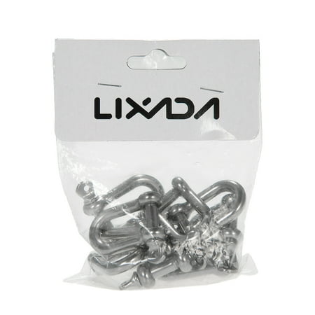 

Lixada 10 PCS U Shape Anchor Shackle Paracord Buckle Stainless Steel