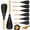 Black, variant on 4/8Pcs Silicone Spatula Spoon Set High and Low Temperature Resistant Wood Handle Cooking Spoon Dishwasher Safe for Cooking Serving Mixing Scooping