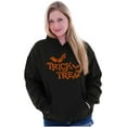 thumbnail image 3 of Happy Halloween Trick or Treat Bats Unisex Plus Fleece Graphic Hoodie Brisco Brands 2X, 3 of 5
