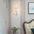 thumbnail image 4 of Lámpara colgante de lámpara de pared de cristal LED, accesorio de iluminación brillante y magnífico para dormitorio, , E26 / E27 para Plata Colco lámpara de pared de cristal, 4 of 8