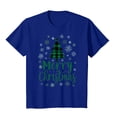 thumbnail image 5 of Towmus Merry Christmas Shirts for Women Crew Neck Short Sleeve Xmas Plaid Tree T Shirt Casual Graphic Print Tops, 5 of 5