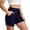 Dark Blue, variant on Women's Tummy Control High Waist Workout Shorts, Curved Hem Solid Soft Stretch Athletic Short Bottoms for Women, Women's Dark Blue, Sizes S-2XL