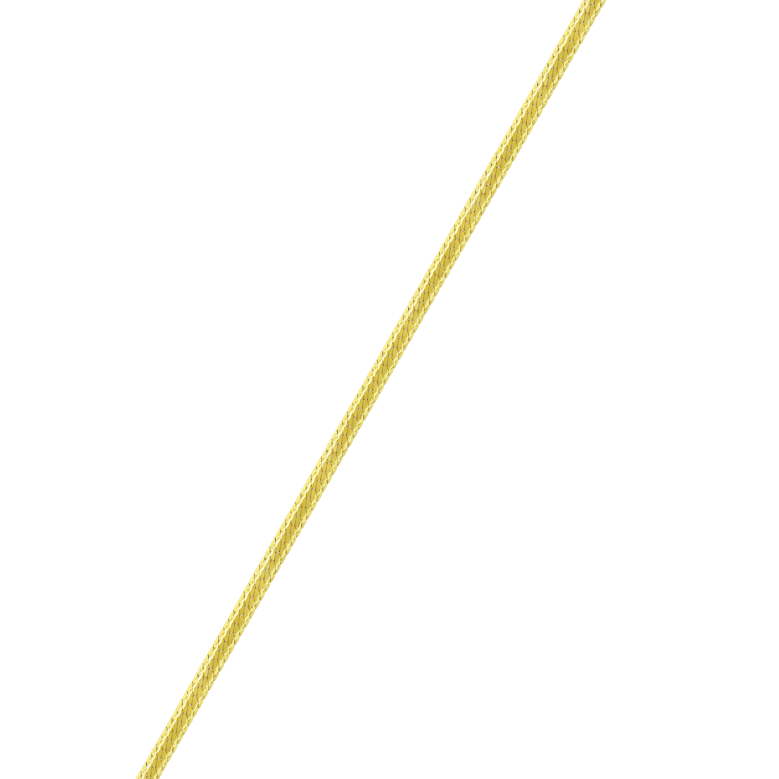 Brilliance Fine Jewelry 10K Yellow Gold DC Silk Herringbone Chain Necklace, 18"