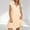 Beige, variant on ZZwxWA Women Dresses Casual Spring Summer Colorblock Cap Sleeve Half Zip Patchwork Mini Dress with Pockets
