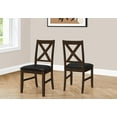thumbnail image 1 of Monarch Specialties Dining Chair, 37" Height, Set Of 2, Dining Room, Kitchen, Side, Upholstered, Brown Solid Wood, Brown Leather Look, Transitional, 1 of 4