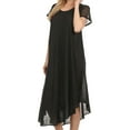 thumbnail image 3 of Sakkas Everyday Essentials Cap Sleeve Caftan Dress / Cover Up - Black - One Size, 3 of 6