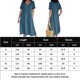thumbnail image 2 of Vestido Vestido largo básico de lino y algodón con cuello en V para mujer estilo bohemio traje diario (azul cielo M) Ygjytge Cielo azul T M para Mujer, 2 of 7