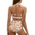 thumbnail image 2 of Yuyamidu Corgi Dog Paw Halter Neck Swimsuits for Women 2 Piece Neck-Tied Bikini Set Softness Crop Tops+High Waisted Briefs Size M Cute Bathing Suit for Summer Beach Party, 2 of 6