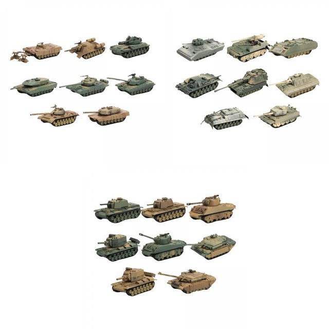 24 piezas 1/72 modelo de tanque decorativo duradero juguete para adolescentes adultos Baoblaze Vehículo cisterna