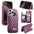 thumbnail image 1 of FOXDOCK Wallet Case for iPhone 14 Pro with Card Holder & Mirror, Shockproof Adjustable Stand Phone Cover, 1 of 6