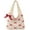 Red, variant on Pink Crochet Tote Coquette Bow Aesthetic Hobo Bag for Women Beach Mesh Knitted Shoulder Bag Boho Shoulder Handbag