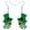 Green, variant on St. Patrick's Day Shamrock Acrylic Floral Sugar Skull Earrings Dangle Jewelry for Women Holiday Gift