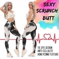 thumbnail image 5 of FITTOO Women Tie Dye Yoga Pants High Waist Ruched Butt Lift Texture Tiktok Leggings, 5 of 6