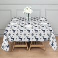 thumbnail image 3 of Christmas Square Tablecloth 60x60 Inch – Waterproof Polyester Printed Table Cover, Wrinkle Resistant & Washable for Kitchen Dining Picnic Party Decor, Single-v4-13, White, 3 of 6