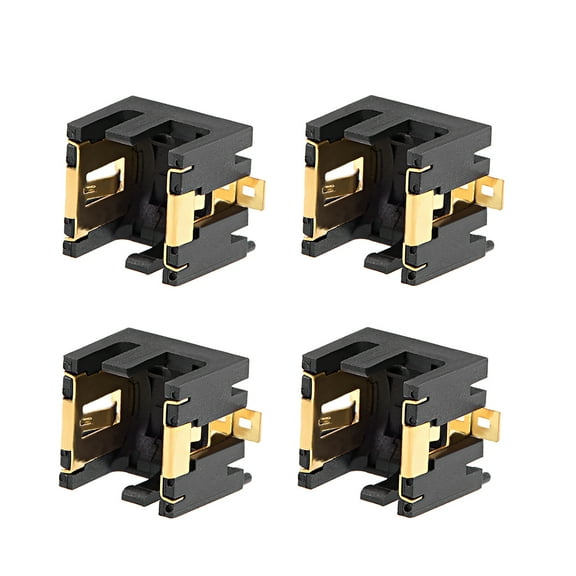 AG13/LR44 Horizontal Black Coin Button Battery Holder Container Case 4 Pcs