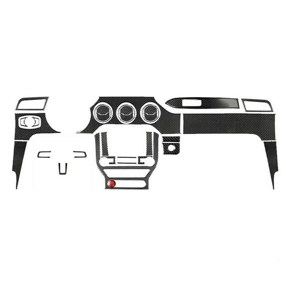 HIRINTOL 31Pcs For Ford Mustang 2015-2019 Carbon Fiber Interior Dashboard Full Set Cover