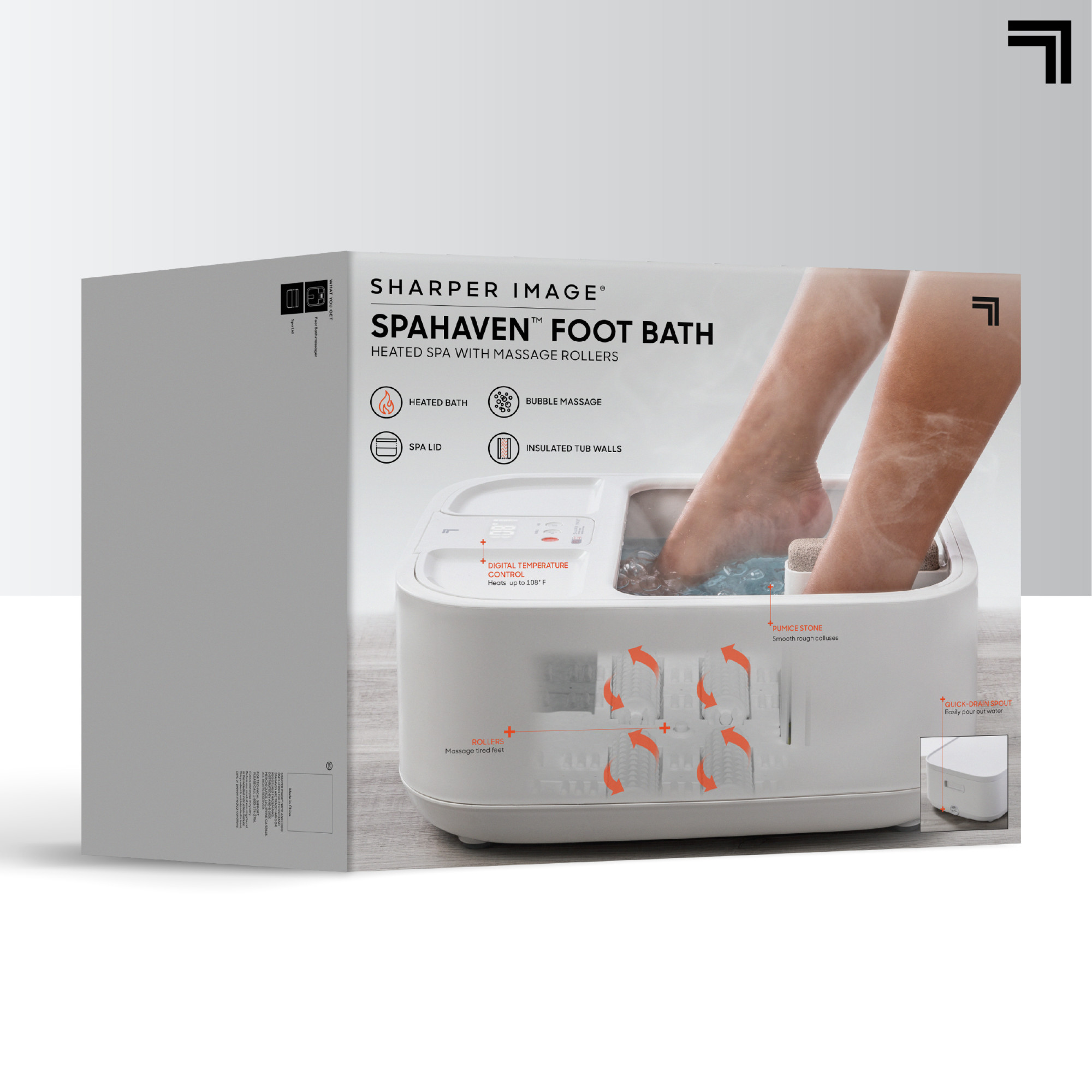 Sharper Image Spa Haven Foot Bath with Rollers photo 8