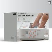 Sharper Image SpaHaven Heated Foot Bath Massager, LED Display, Soothe & Rejuvenate, White
