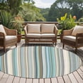 thumbnail image 4 of Light Blue Striped Round Area Rug 5Ft Washable Circle Rugs for Living Room Bedroom, Farmhouse Thin Line Modern Abstract Art Non-Slip Carpet Floor Mats Indoor Outdoor Carpet Runner Home Decor, 4 of 8