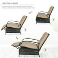 thumbnail image 4 of Ulax Furniture 2-Person Conversation Set Seating Group with Recliner Chairs and Metal End Table (Beige), 4 of 8