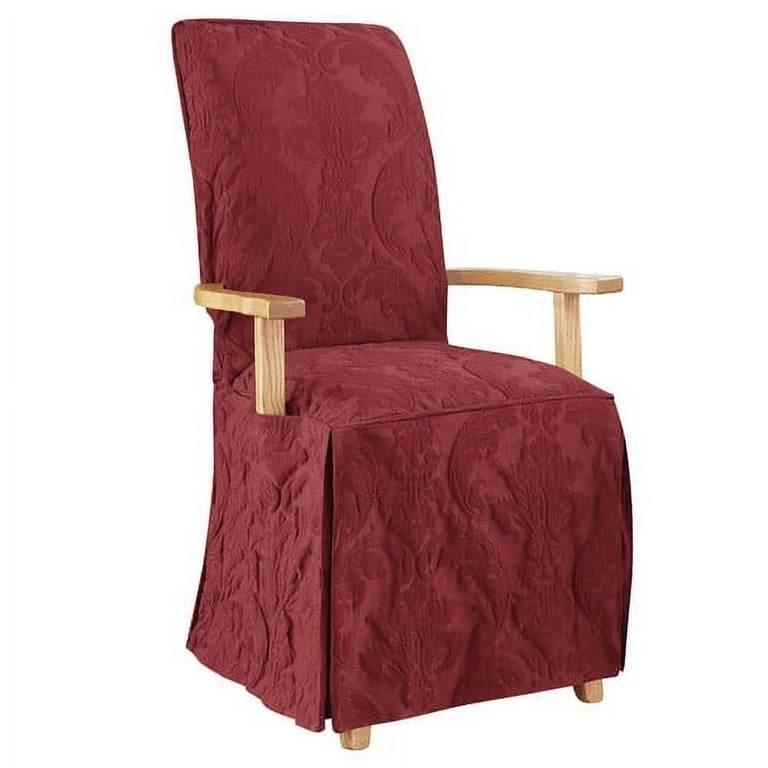 Matelass Damask Arm Long Dining Chair Slipcover Walmart