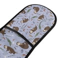 thumbnail image 4 of Yayeee Double Oven Mitt Kitchen Heat Resistant Baking 35" x7" Quilted Cotton Glove, Purple Otters Pattern, 4 of 6